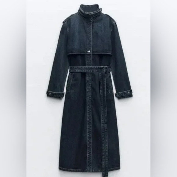 Zara Jackets & Blazers - NWOT ZARA TRF DENIM TRENCH